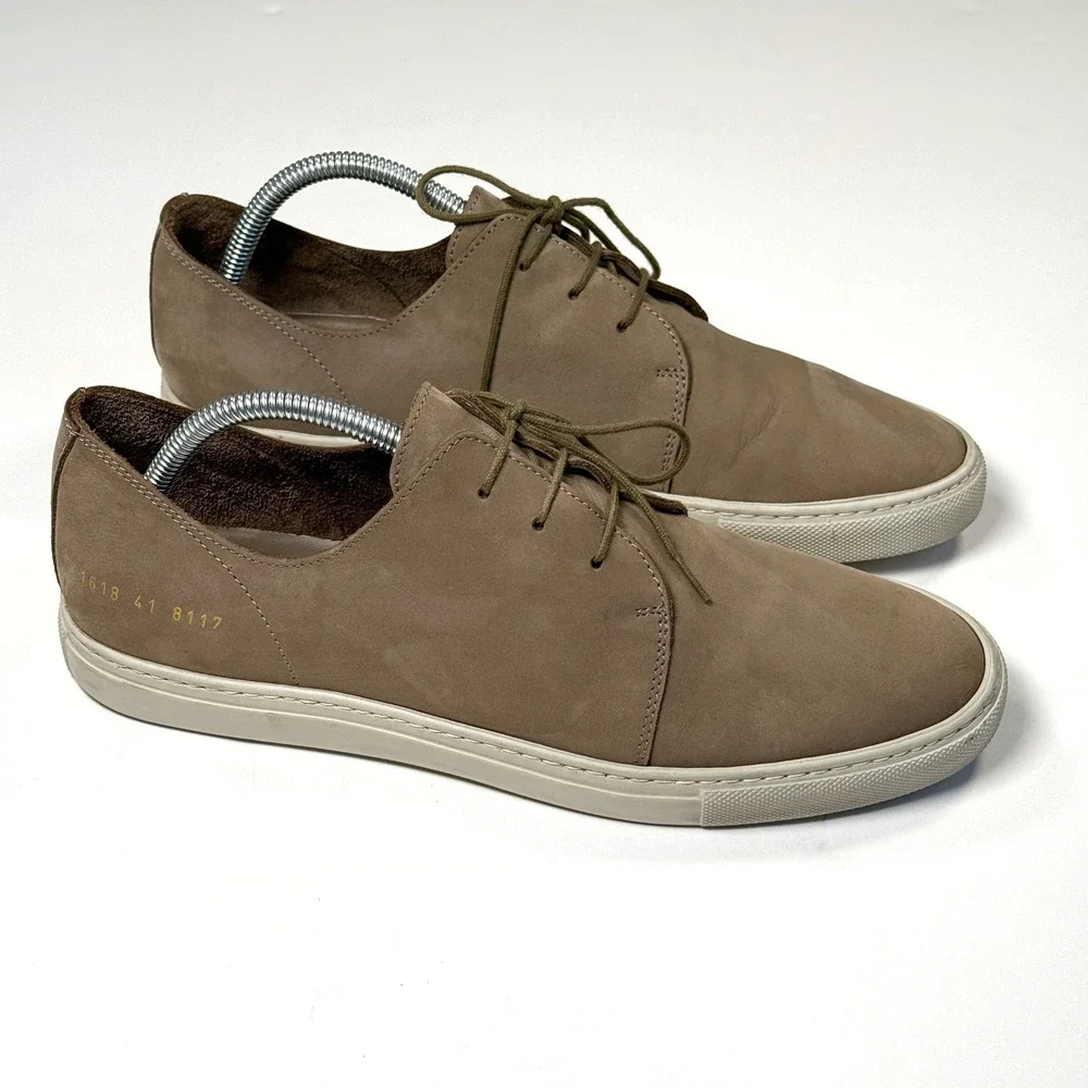 Common Projects Size 8 US / 41 Tan Nubuck Leather Sneakers 1618 41 8117 Suede